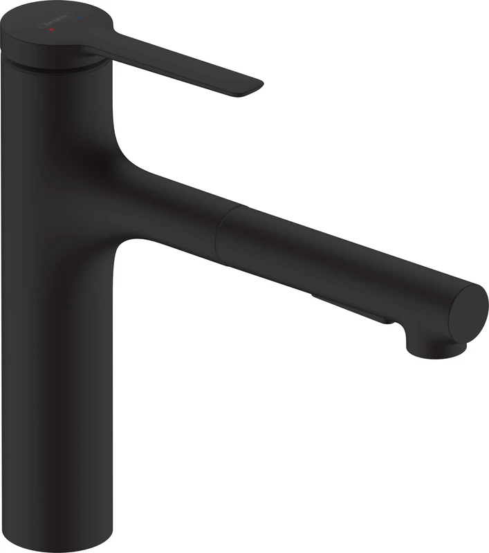 hansgrohe Zesis M33 Kitchen Tap 160, pull-out spray, 2 Sprays, matt black, 74801670