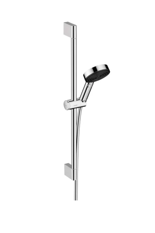 Hansgrohe Shower Set Pulsify Select S, Shower Head with Shower Rail 65 cm, Shower Hose, Shower Holder, Hand Shower with 3 Sprays (Relaxation), Chrome, 24160000