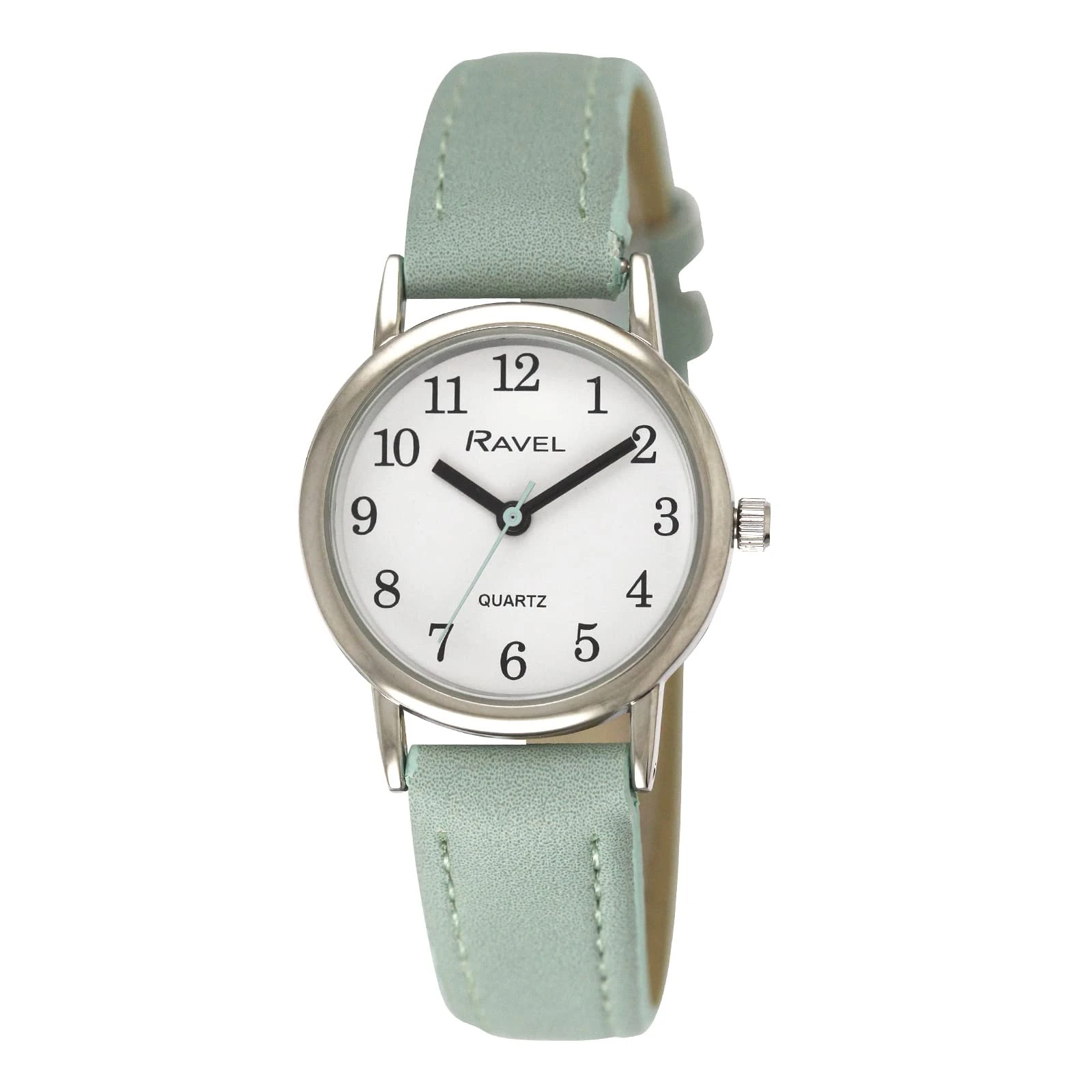 Ravel - Women's Pastel Coloured Everyday Watch (27mm case) - Analogue Quartz - R0137.11.2 - Green/Silver Tone