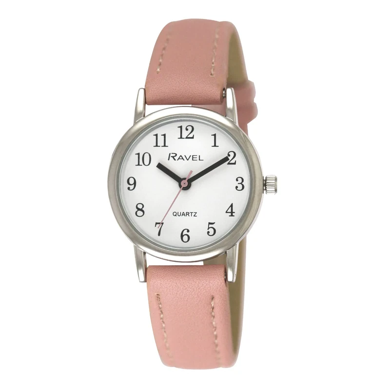Ravel - Women's Pastel Coloured Everyday Watch (27mm case) - Analogue Quartz - R0137.05.2 - Pink/Silver Tone