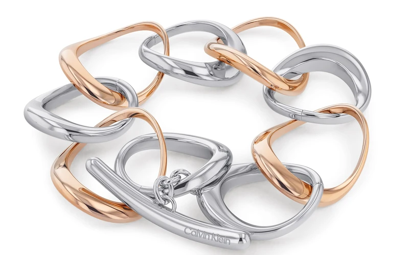 Calvin Klein Women's WARPED RINGS Collection Link Bracelet - 35000007