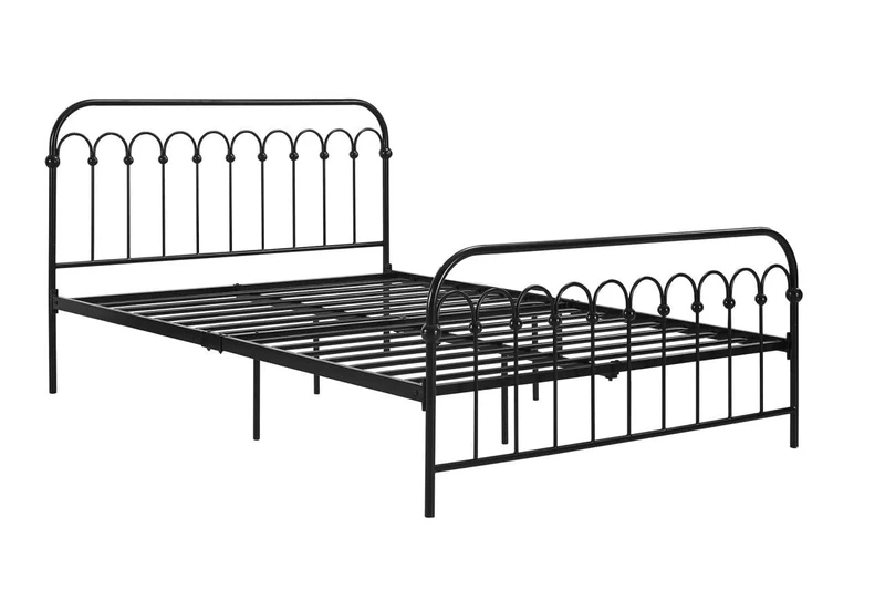 DHP Furniture Bright Pop Metal Bed Frame 4ft6 Double Black