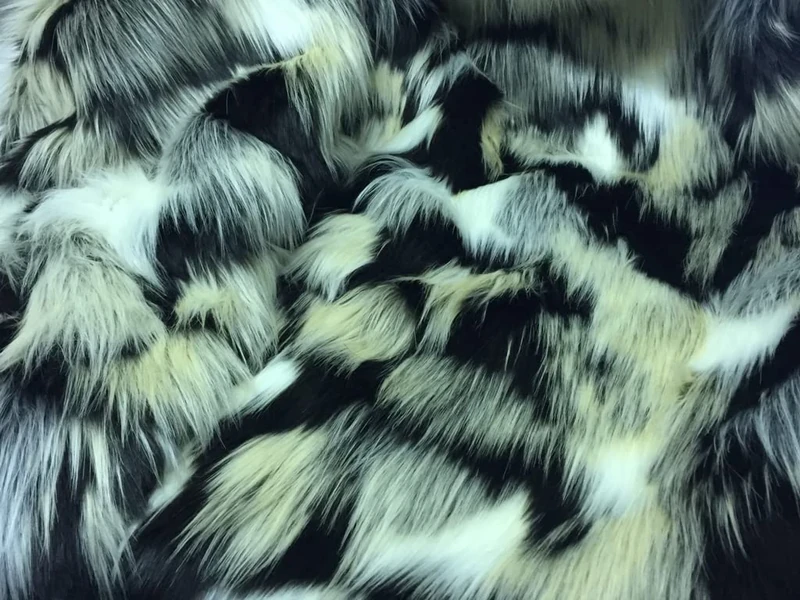 Super Luxury Faux Fur Fabric Material - Long Pile Stepping Stone, 1Mtr - 150cm x 100cm