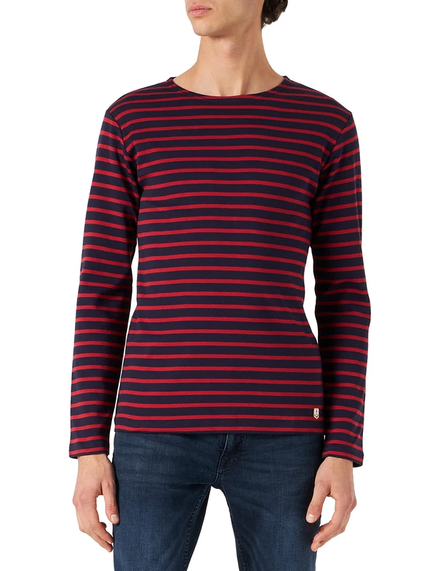 Armor Lux Men's Heritage Sailor Sweater, Ship/Rosso, Small