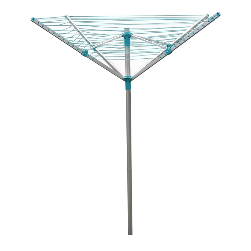 JVL 4 Arm Aluminium Rotary Airer, 50 Metre