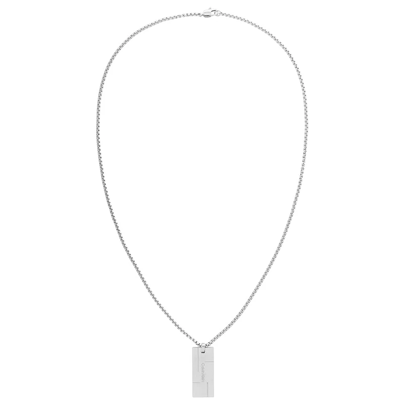 Calvin Klein Men's GRID Collection Pendant Necklace in Stainless Steel - 35000058