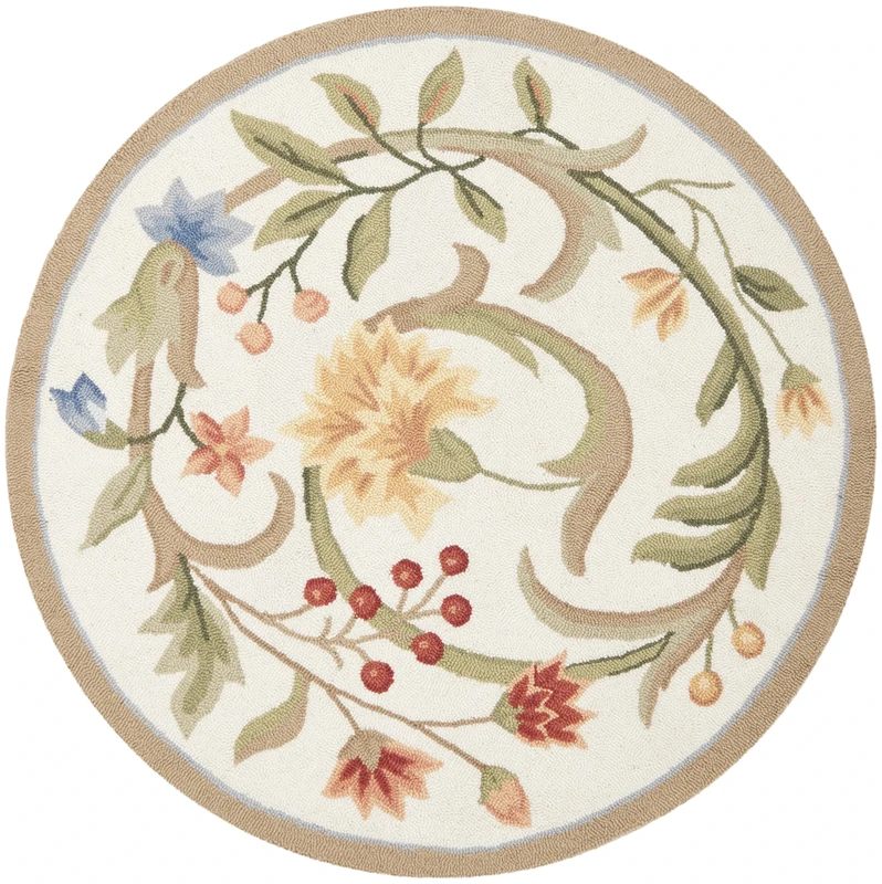 Safavieh Traditional Rug for Living Room, Dining Room, Bedroom, Chelsea Collection, Short Pile, in Ivory and Multicolor, 84 X 145 cm