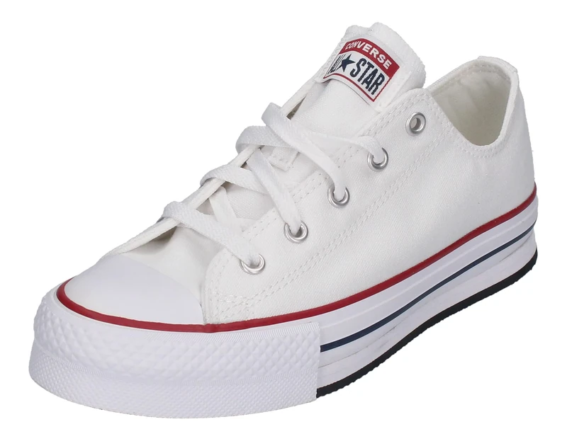 Converse All Star Eva Lift Low Jnr Trainers Whte Garnet Navy - 4.5 UK - Image 1
