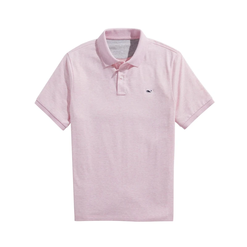 Vineyard Vines Men's Edgartown Short Sleeve Pique Polo Shirt, Pink Cloud, XXL