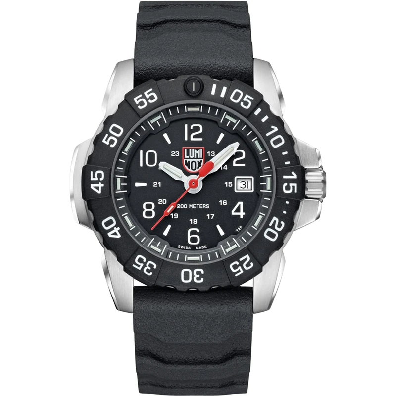Luminox Navy Seal Steel 3250 time Date Series Mens Analogue Swiss Quartz Watch with Rubber Bracelet XS.3251.CB