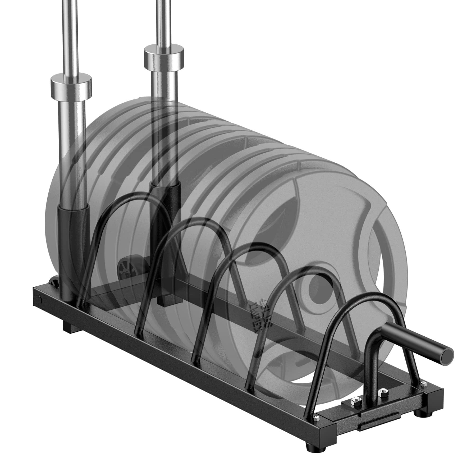 SunHome Weight Plate Rack and Olympic Bar Rack Organizer with Transport Wheels for Home Gym, 2022 Version