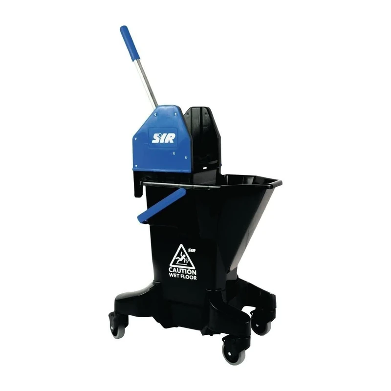 SYR Long Tall Sally Recycled Plastic Mop Bucket and Wringer 16Ltr Blue - Image 1