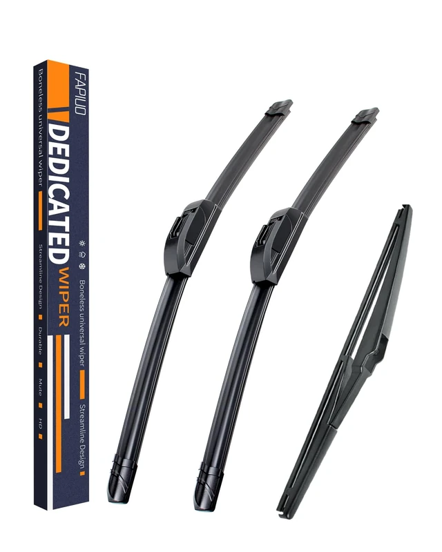 Replacement for Lexus RX330 2004-2006,Lexus RX350 2007-2009,Lexus RX400h 2006-2008 Silent Wipers -FAPIUO Front and Rear Windshield Wipers 26"/22"+14" Full Blade Set (3 Pack)