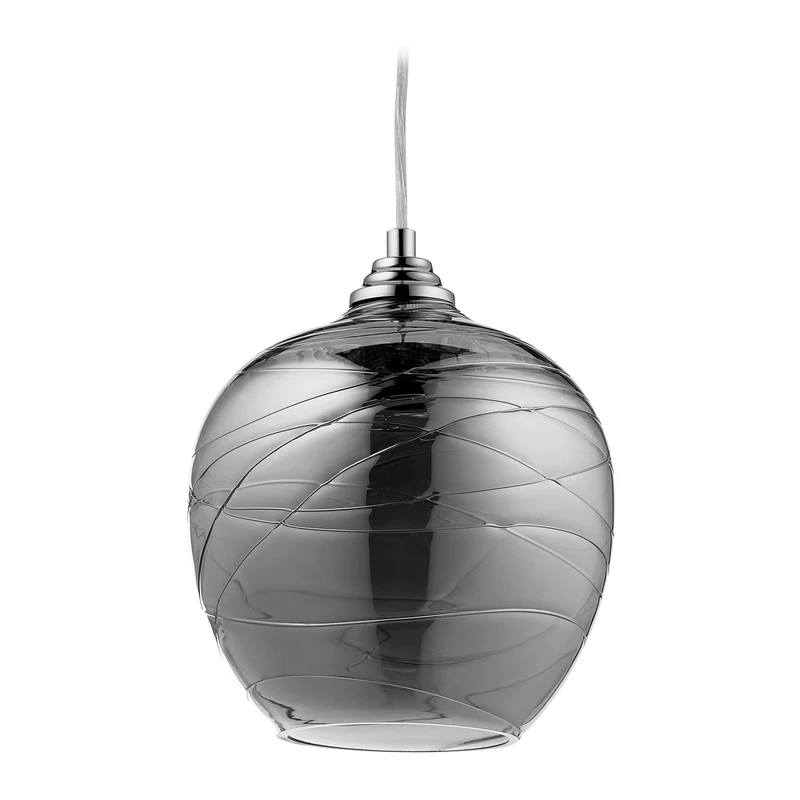 Relaxdays Pendant Lamp, Retro Hanging Light, H x D: 130 x 22 cm, E27 Socket, Glass, Black