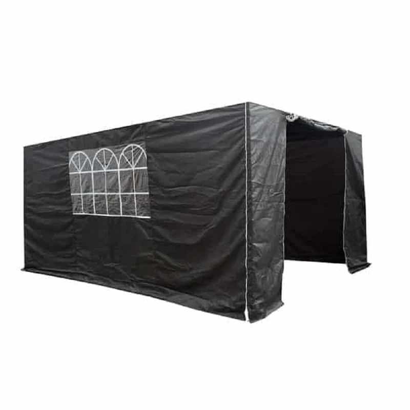 All Seasons Gazebos 3x6 Lightweight Side Panel Set Black (3x6StandardSidesBlack)