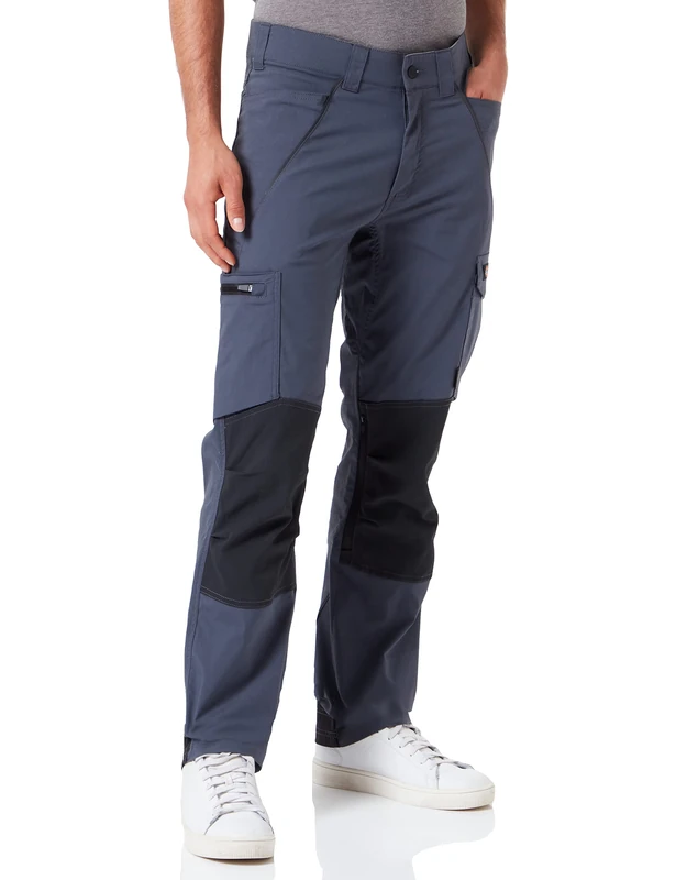 Trousers for Men, Flex Trousers, Cordura Fabric, Grey, 38 Waist/REG Leg