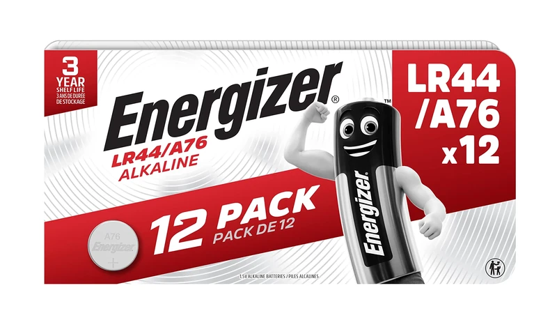 Energizer – Pack of 12 Special Batteries LR44/A76, Special Alkaline Batteries, No Mercury Added and Power for Small Devices