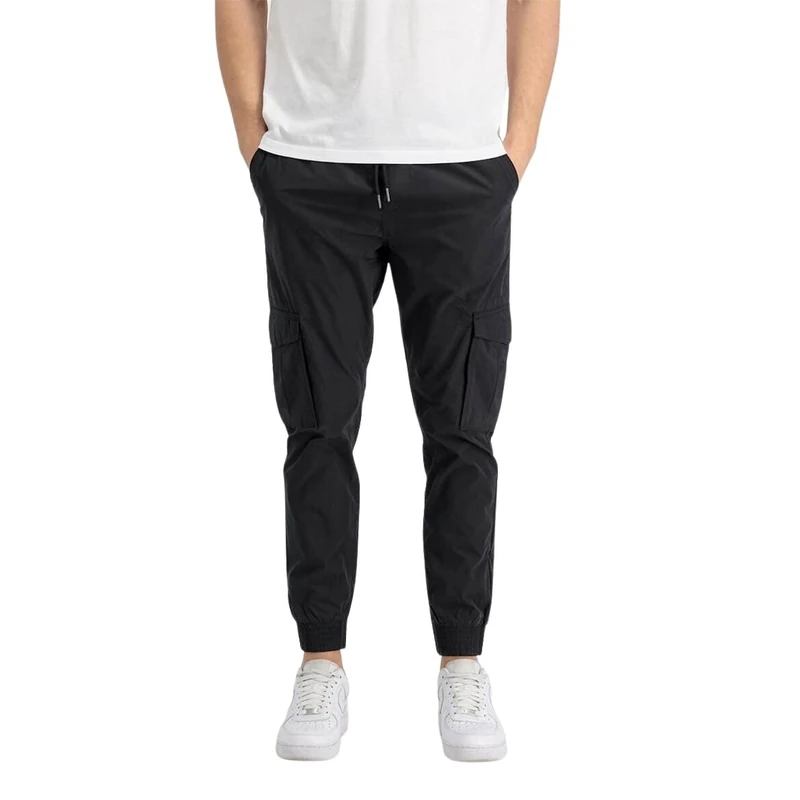 Alpha Industries Mens Nylon Cargo Jogger Casual Trousers Black