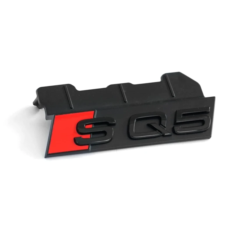 Audi 80A071805 SQ5 Clip Badge Holder Radiator Grille Black Edition Emblem Black/Red