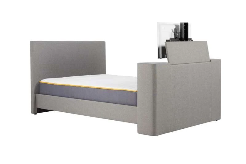 Birlea Plaza Double TV Bed, Grey, 135 x 190 cm