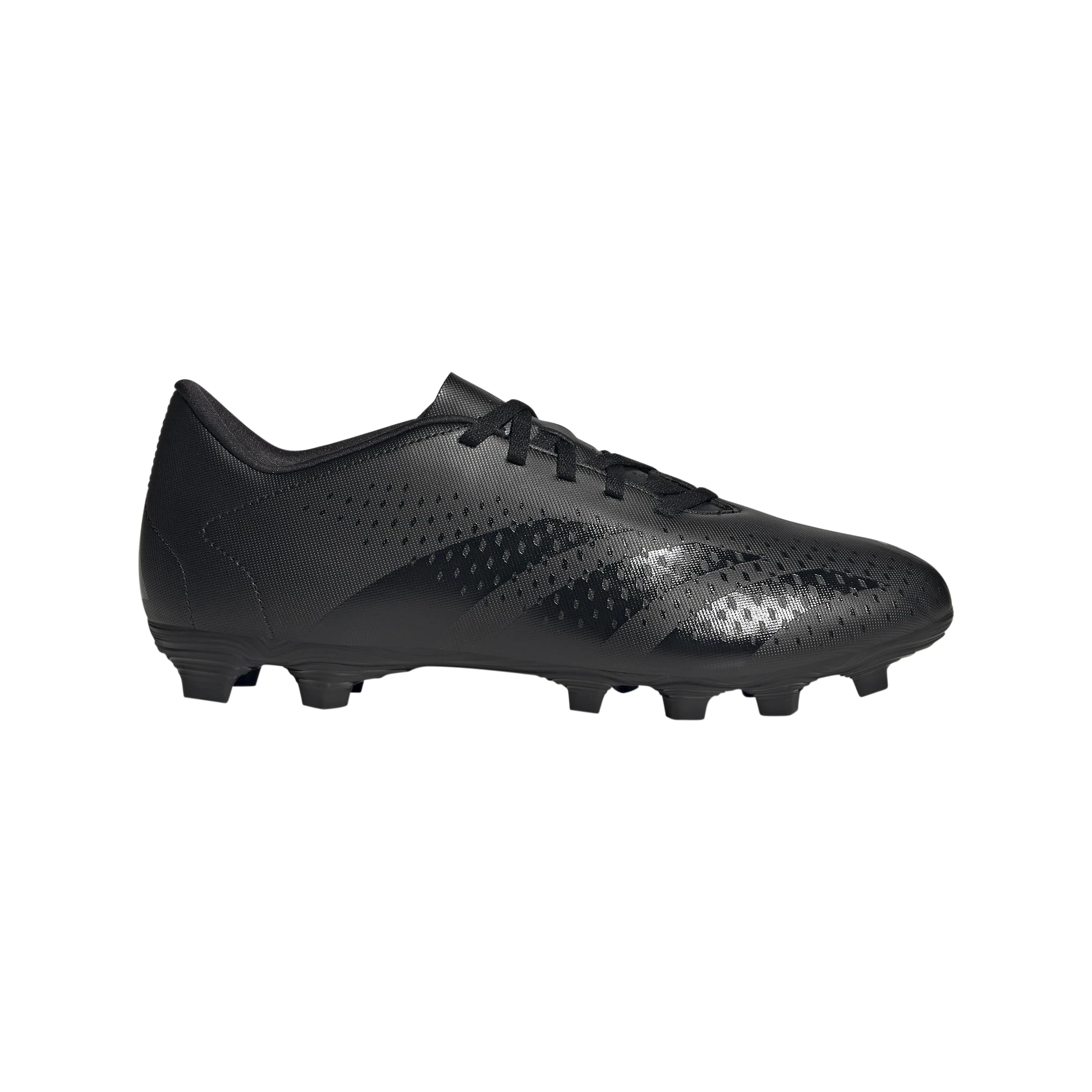 adidas Unisex Accuracy.4 Football Boots Flexible Ground Shoes, Black/Black/White, 7 Women/6 Men