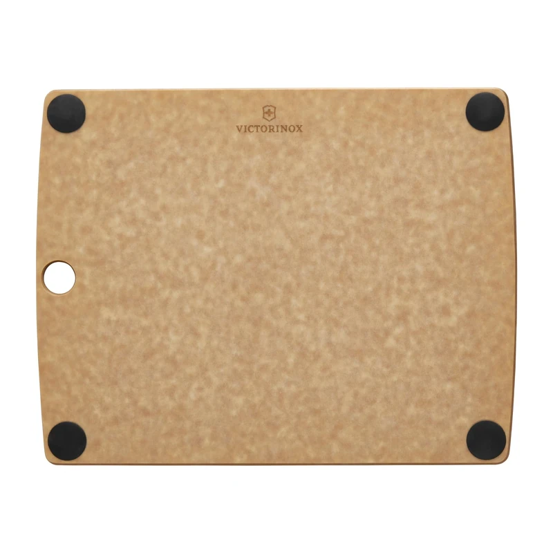 Victorinox Chopping Board, All-in-One, Cutting Board L 44.4 x, 33 x, 0.6, Groove, Durable, Non-Slip Feet, Dishwasher Safe, Brown