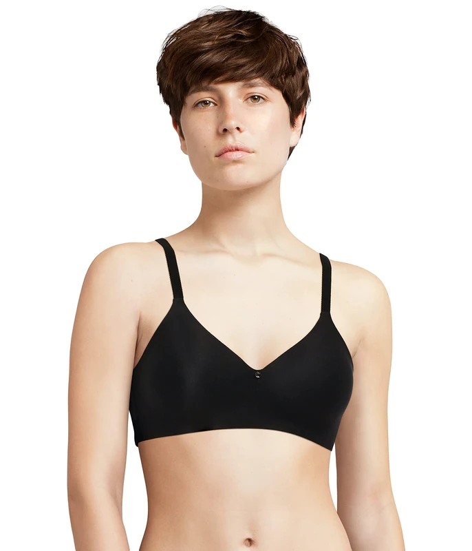 Chantelle Women's, C COMFORT, Wirefree Support Bra, Women's invisible lingerie, Black, 30F