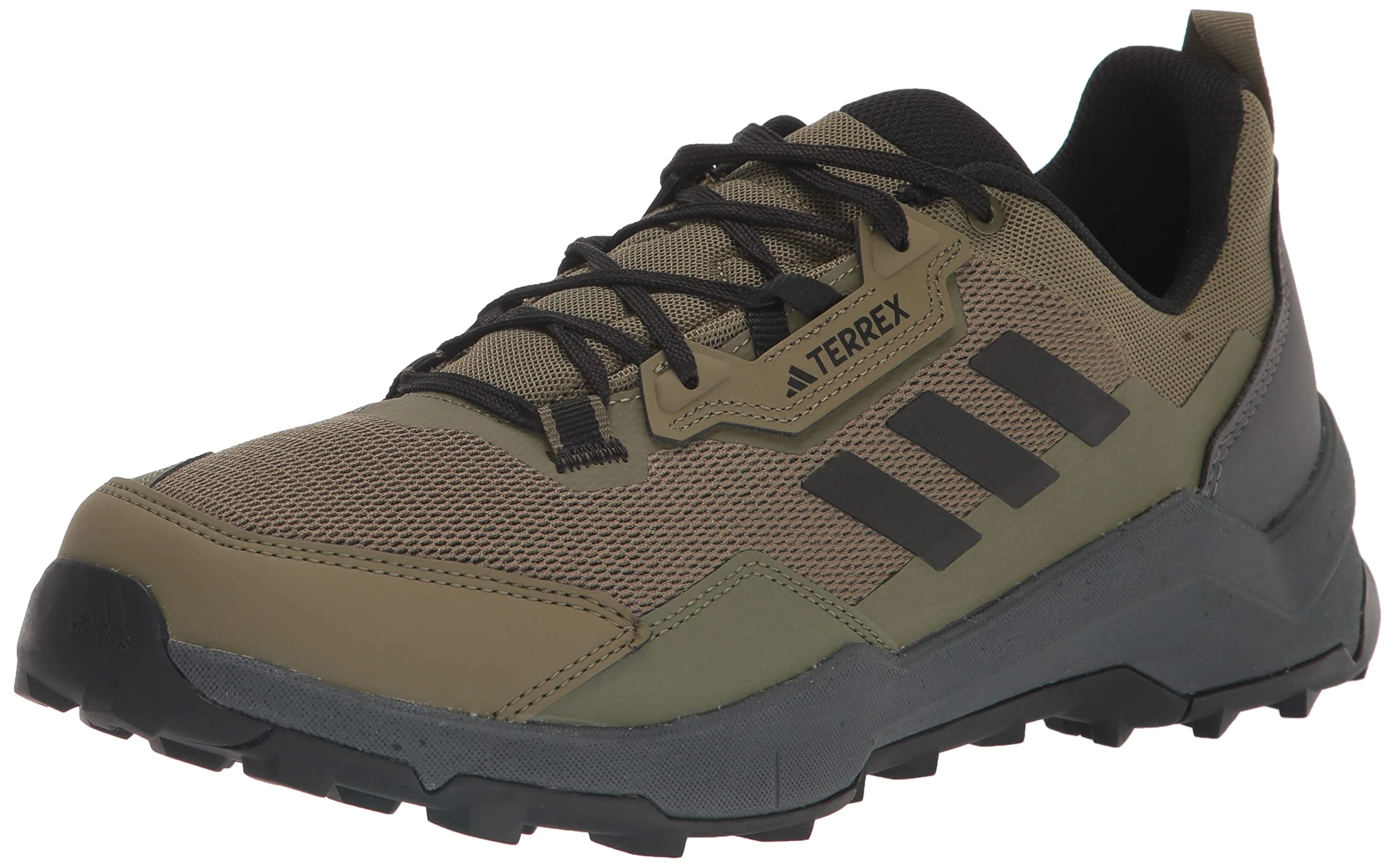 adidas Men's Terrex AX4 Hiking Shoe, Focus Olive/Black/Grey, 9 Wide