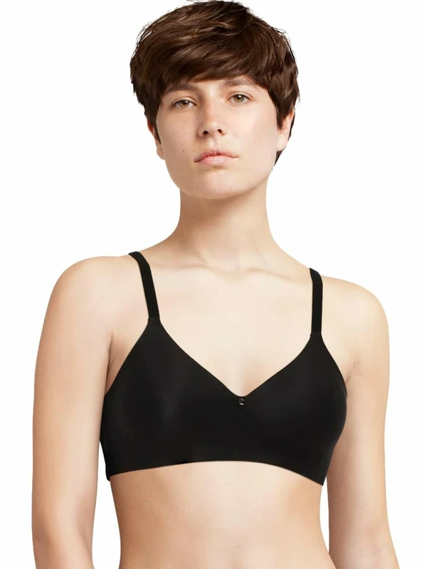 Chantelle Women's, C COMFORT, Wirefree Support Bra, Women's invisible lingerie, Black, 36F