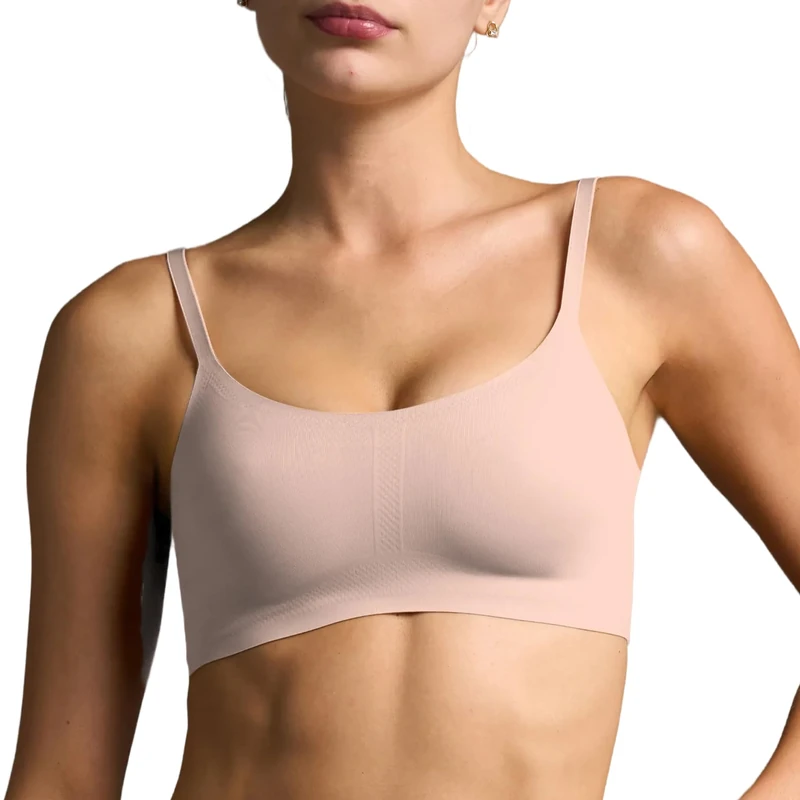 EBY Seamless Bralette with Adjustable Straps: Black/Nude Bralettes for Women, Wireless Bra for Women, Bralette Seamless Bra, Nude, L