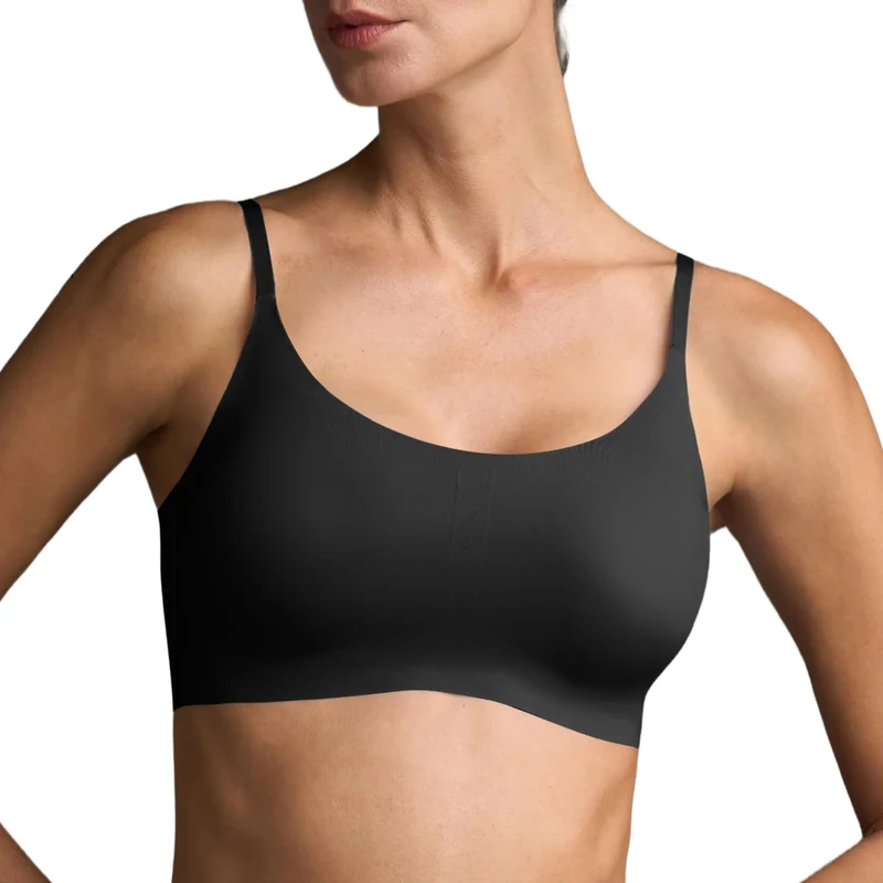 EBY Women's Seamless Bra, Opaque, Black, XL - Image 1