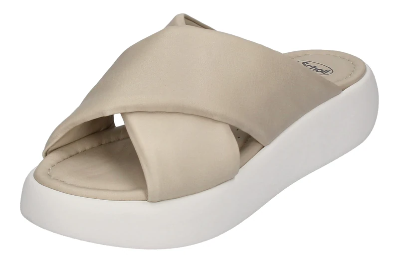 Doctor Scholl Women's Sandals Mouth Cross Orthopaedic Shoes, lightgrey, 8 UK
