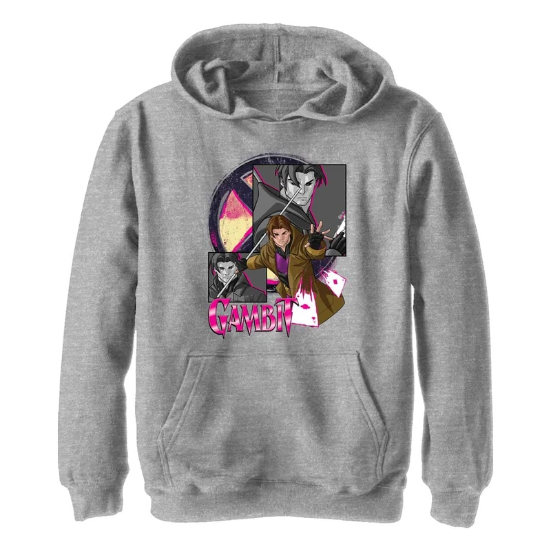 Marvel Unisex Children^Boy's Card Panels Hoodie, Sportlich Heather, L