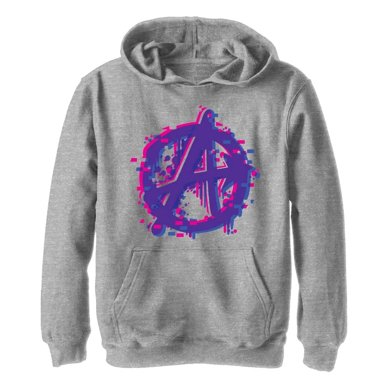 Marvel Unisex Children^Boy's Avengers Glitch Icon Hoodie, Sportlich Heather,