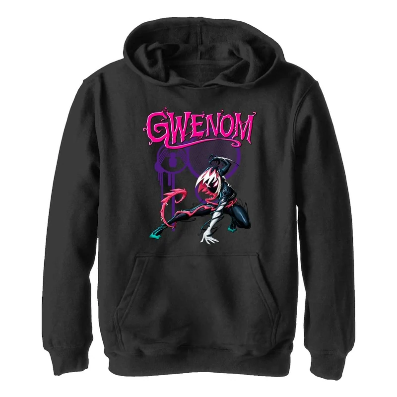 Marvel Unisex Children^Boy's Gwenom and Icon Hoodie, Schwarz, L