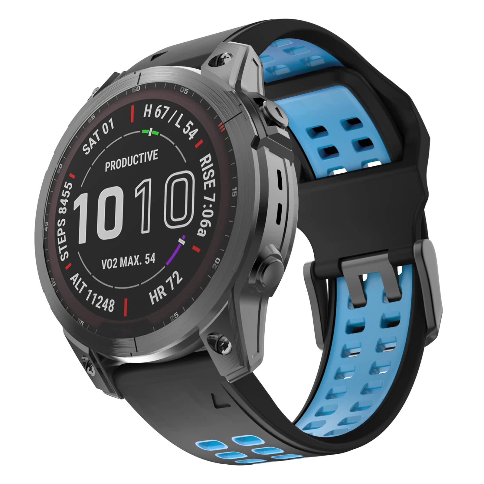 ISABAKE Watch Strap for Fenix 7/Fenix 5/5 Plus/Fenix 6/6 Pro, 22mm QuickFit Silicone Replacement Band for Approach S60