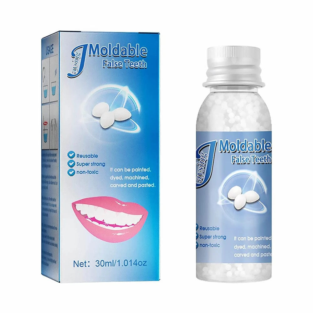 Temporary Tooth Repair Kits,Dental Repair Denture Repair Beads for Temporary Fixing Filling Missing Broken Tooth Moldable Fake Teeth