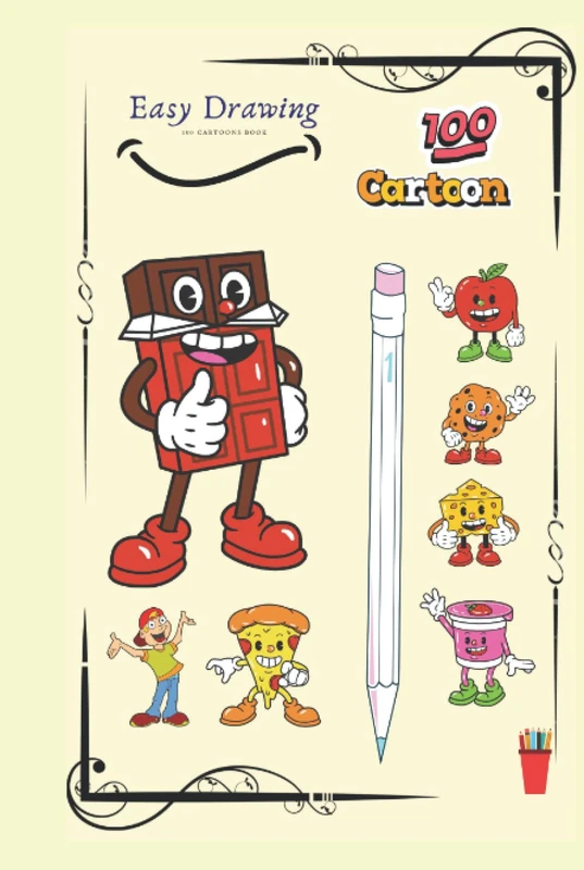 Cartoon Colouring Book for Kids Age 3 -8 Years | A4 Big Size Copy Colour Book with 100 Pages | Drawing, Colouring for Preschool ( Cartoon Colouring Books)