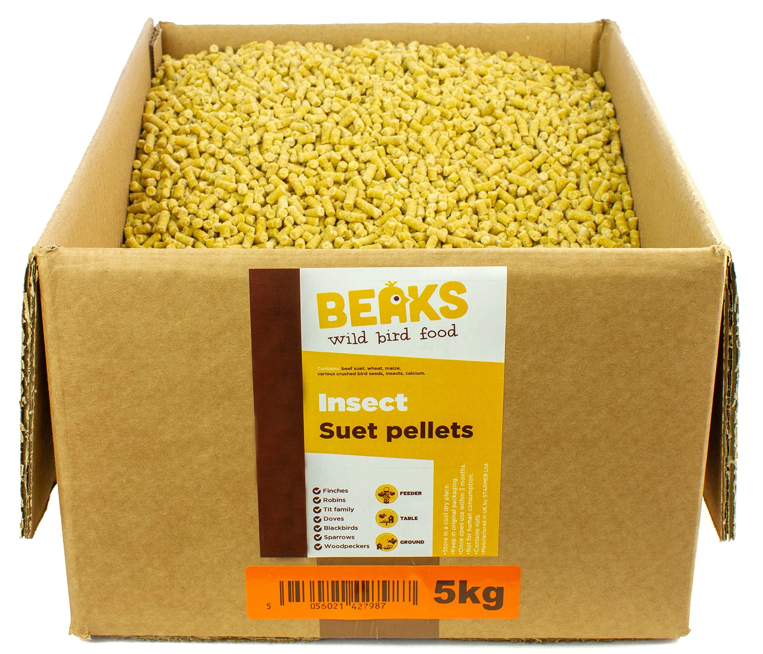BEAKS wild bird food INSECT/suet feed pellets / 5kg
