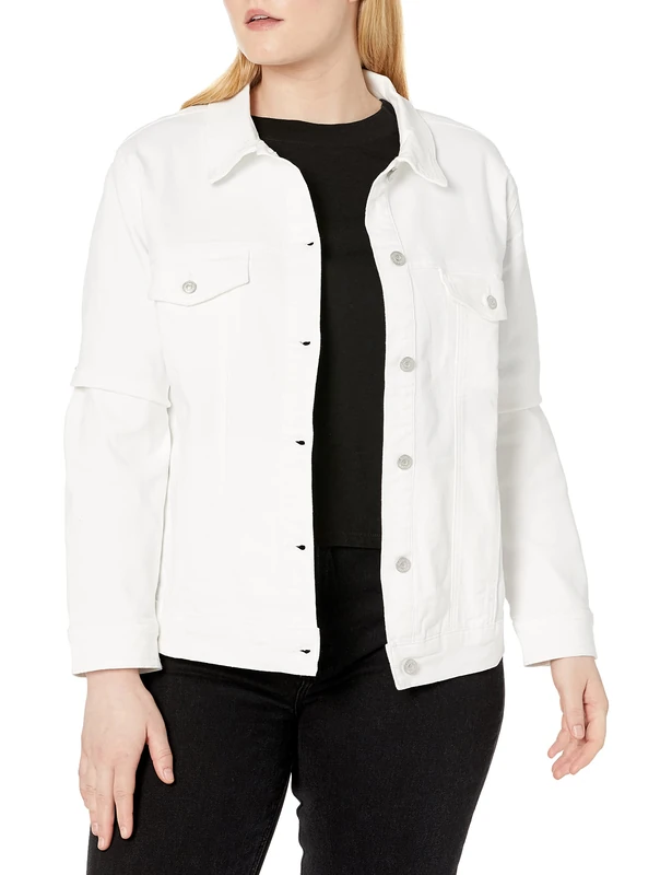 Gloria Vanderbilt Women's Amanda Jacket Denim, Vintage White, Large - Image 1