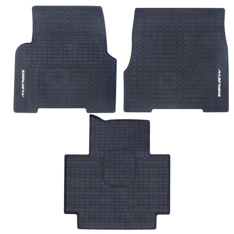 Floor Mats Compatible with VOLVO VNL&VT 2004-2017 SHINJEW Truck Floor Rubber Mats Cargo Liners for VOLVO VNL Accessories All-Weather Guard Heavy Duty Includes 3PCS Set - Image 1