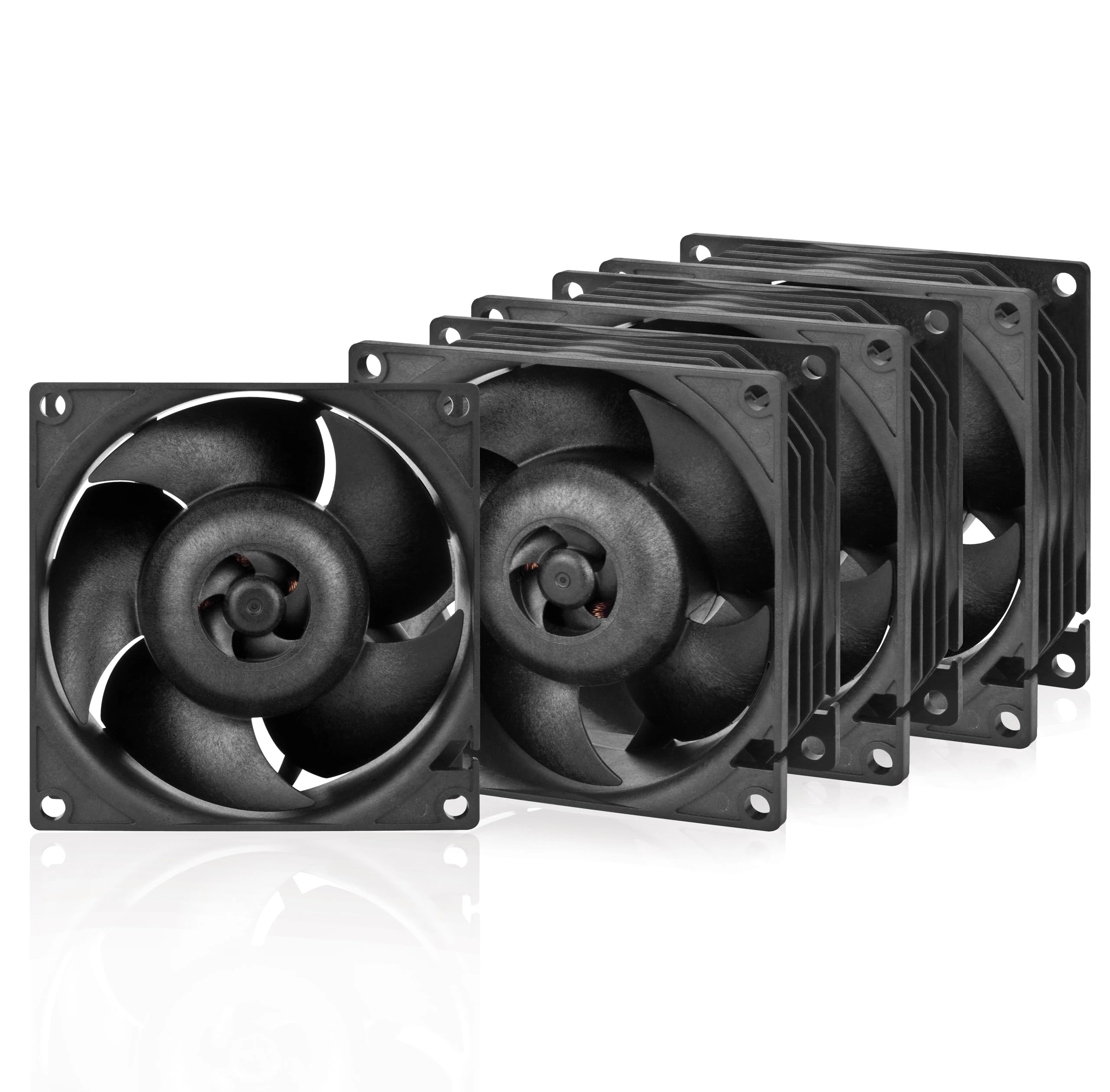 ARCTIC S8038-7K (4 Pieces) - Server Fan, 80x80x38 mm, 500-7000 rpm, PWM regulated, 4-pin connector, 12 V DC - Black