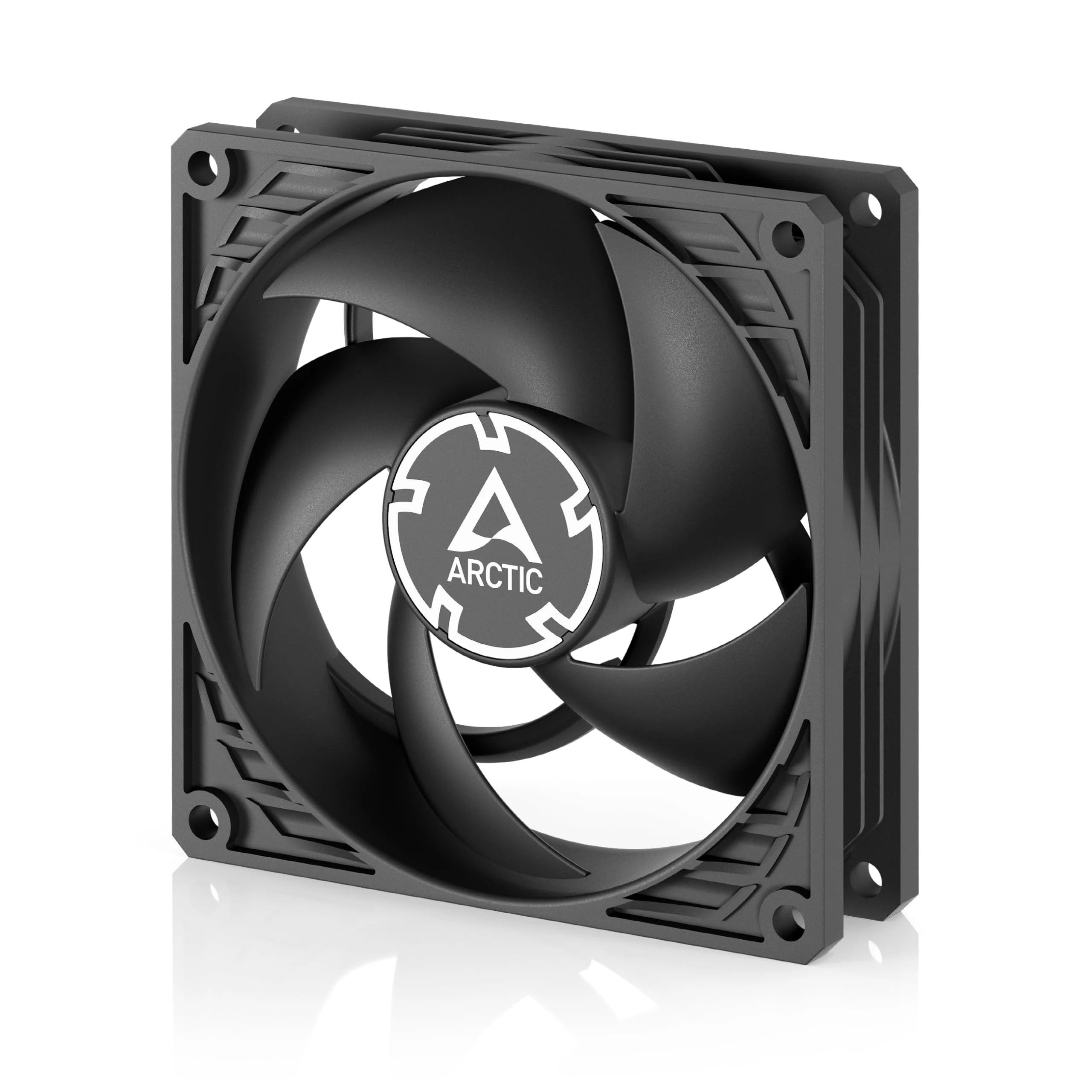 ARCTIC P9 Silent - PC fan, 92 mm particularly quiet case fan, optimized for static pressure, quasi silent fan motor, 1900 rpm - Black