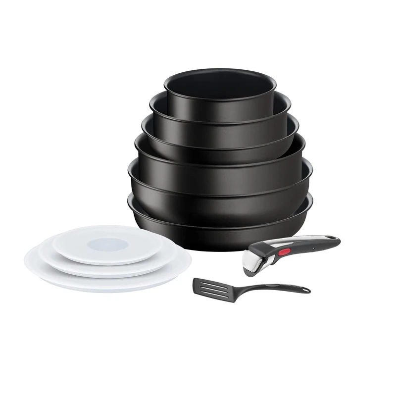 Tefal Ingenio L7679002 Cookware Set 11 Pp, Induction, Non-Stick Coating, Stackable, Dishwasher-Safe, Pans and Pans Made in France, Eco Resist On