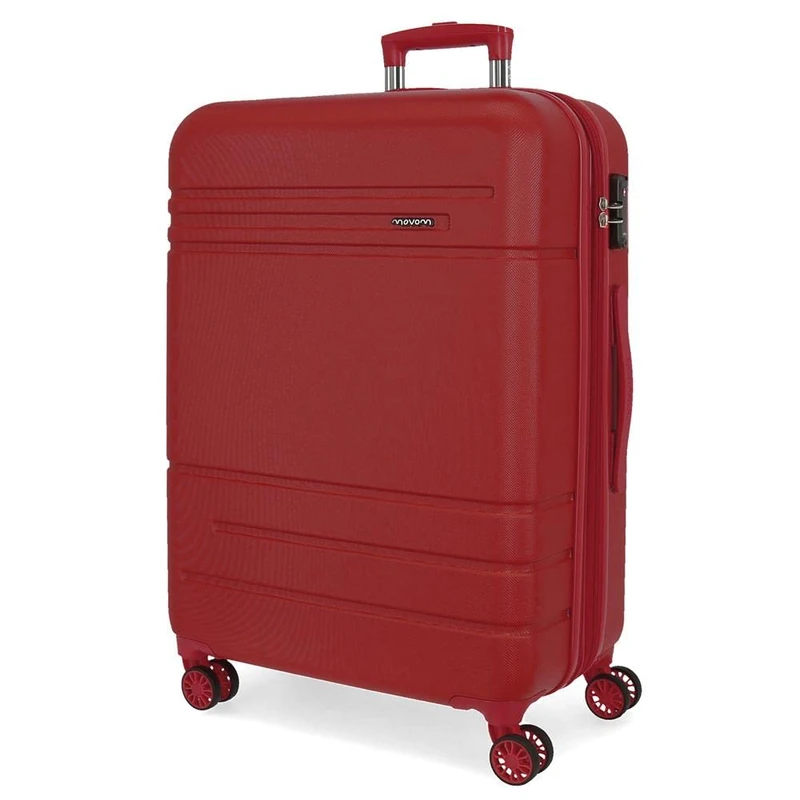 Movom Galaxy Suitcase Medium Beige 48 x 68 x 27 cm Rigid ABS Side Combination Lock 72L 3.9 kg 4 Double Wheels