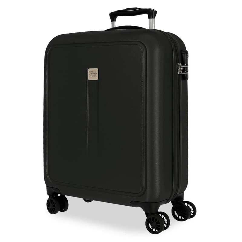 Roll Road Camboya Cabin Trolley, Black, 40 x 55 x 20 cm, Rigid ABS Combination Lock, Side Lock, 37 L, 3.08 kg, 4 Wheels, Hand Luggage, Black, Talla Unica, Expandable case