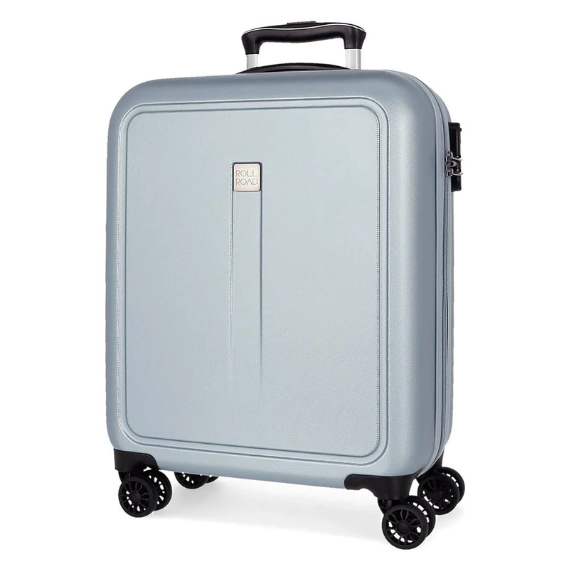 Roll Road Camboya Cabin Trolley, Black, 40 x 55 x 20 cm, Rigid ABS Combination Lock, Side Lock, 37 L, 3.08 kg, 4 Wheels, Hand Luggage, lightblue, Talla Unica, Suitcase