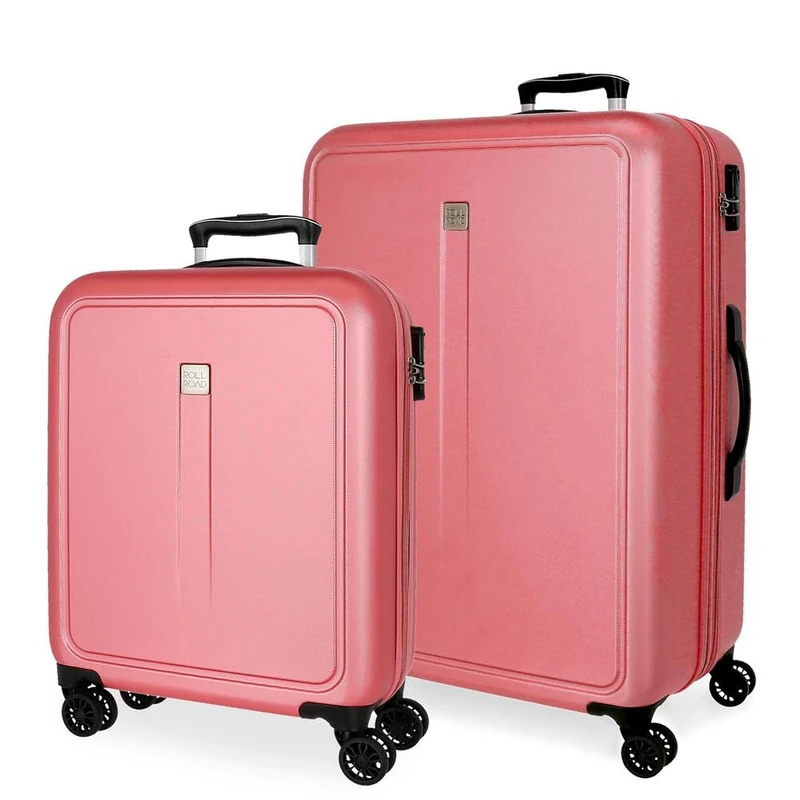 Roll Road Camboya Cabin Trolley, Pink, Set of 2 suitcases