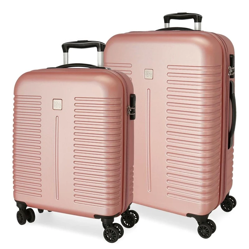 ROLL ROAD, Nude, 40 x 55 x 20 cm / 48 x 70 x 27 cm, Set of 2 suitcases