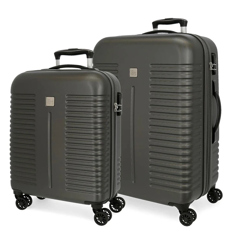 ROLL ROAD, Anthracite, 40 x 55 x 20 cm / 48 x 68 x 27 cm, Set of 2 suitcases